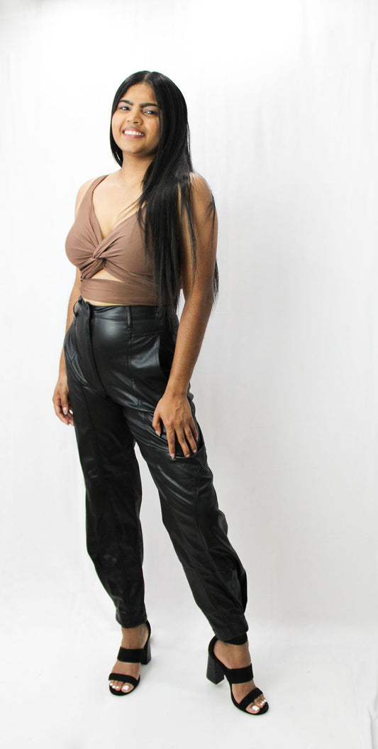 Leather Baggy Pants