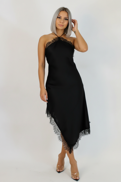 Bellini Midi Dress -BLACK