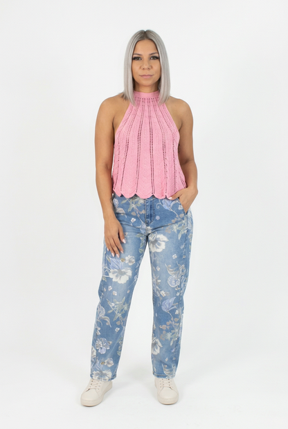 Crochet Top-PINK