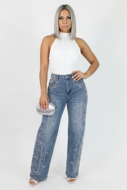 Luxe Star Embellished Jeans