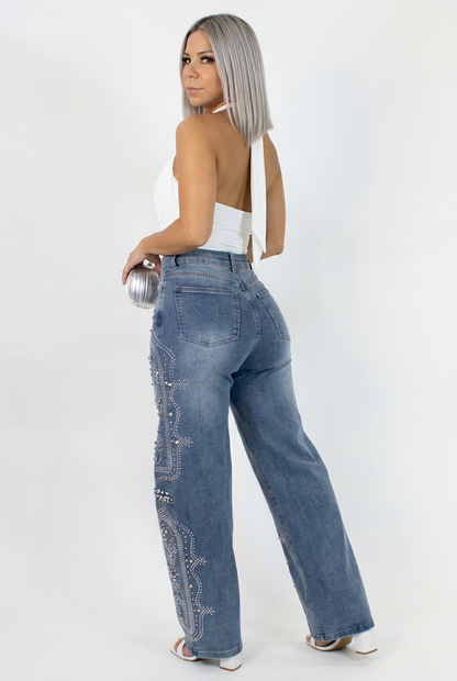 Luxe Star Embellished Jeans