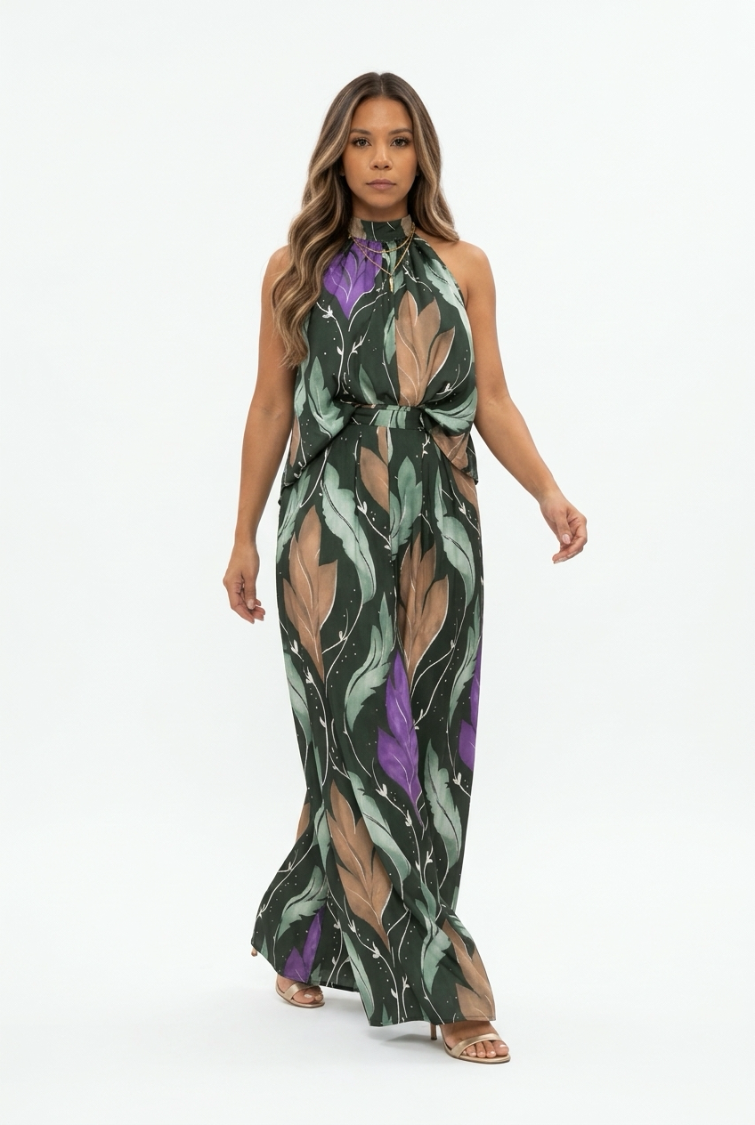 Tropical Elegance Halter Set