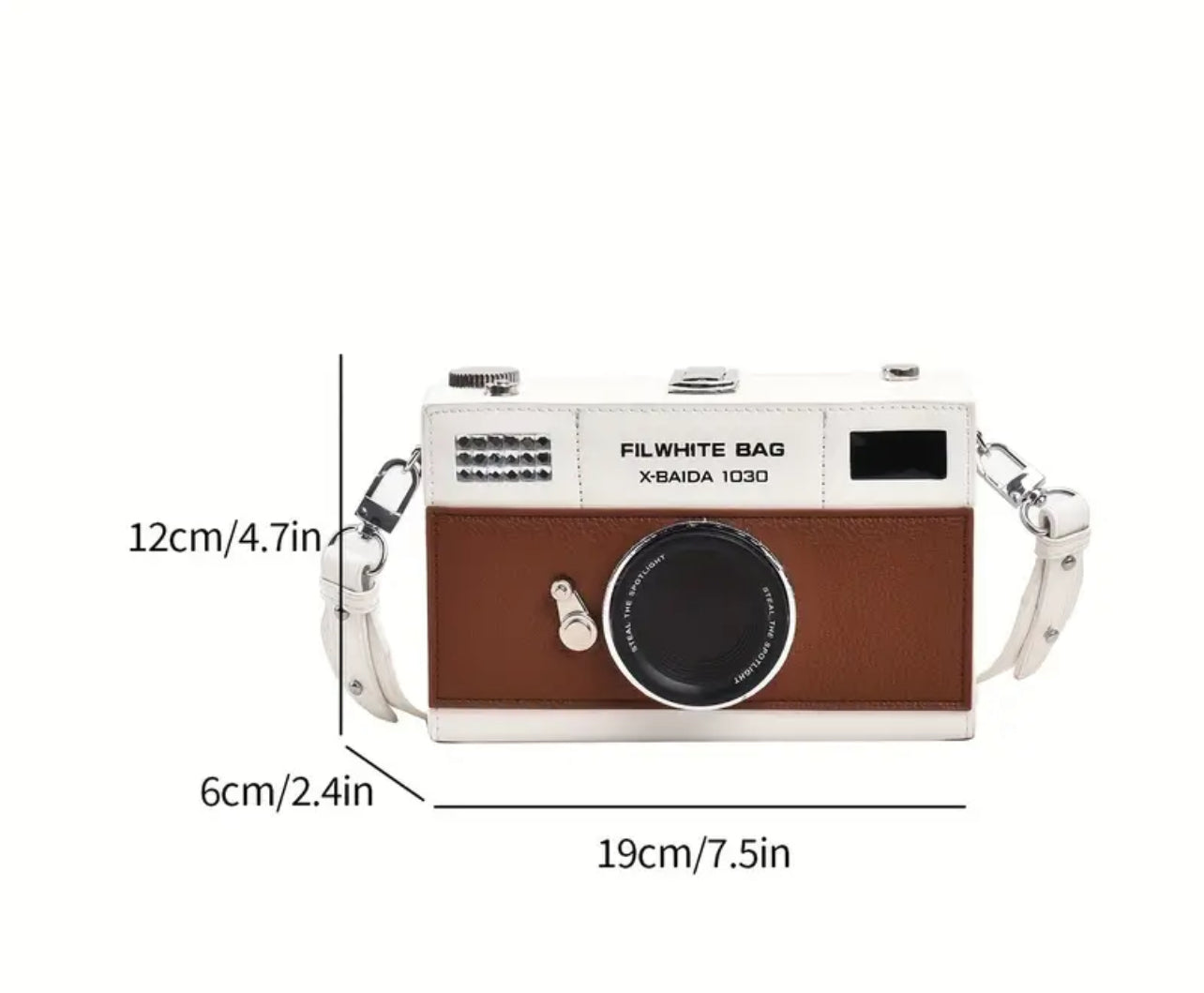 Camara Leather Crossbody silver
