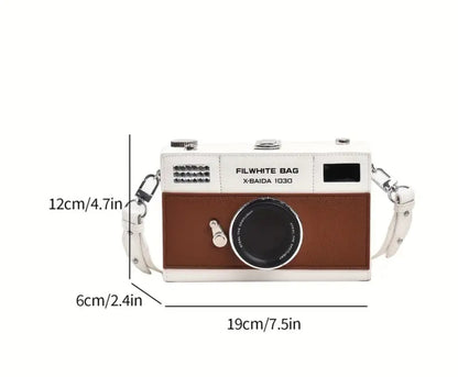 Camara Leather Crossbody silver