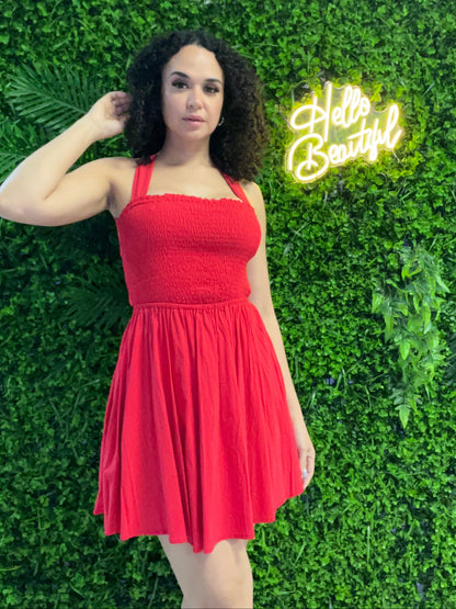 Perfect Swing Dress Red