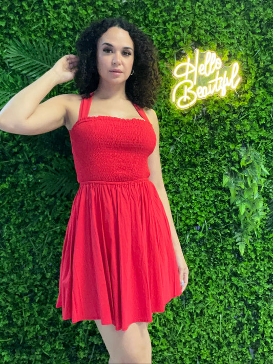 Perfect Swing Dress Red