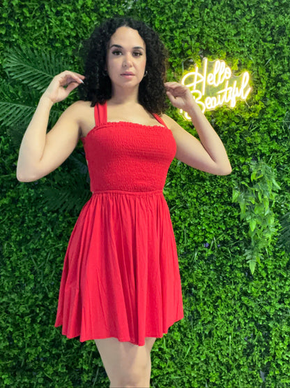 Perfect Swing Dress Red