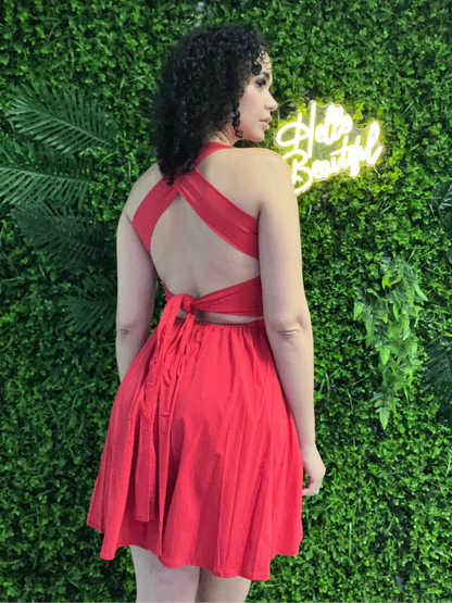 Perfect Swing Dress Red